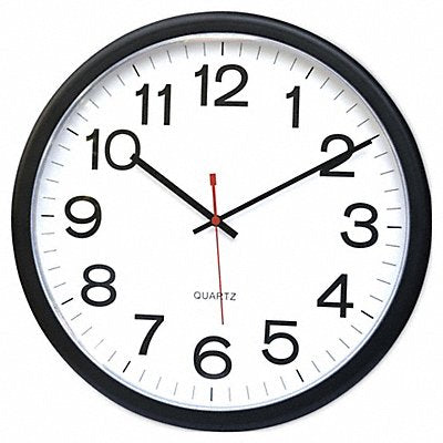 GRAINGER UNV11381 Indoor/Outdoor Clock 13.5 Black