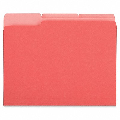 GRAINGER UNV12303 File Folders Letter Red PK100