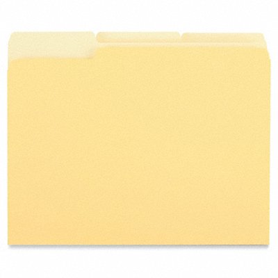 GRAINGER UNV12304 File Folders Letter Yellow PK100
