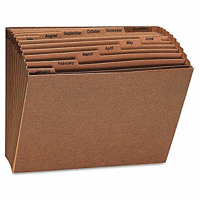 GRAINGER UNV13930 Expanding File Pocket Jan.-Dec. Letter