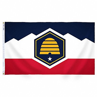 ANNIN FLAGMAKERS 145380 D3772 Utah Flag 5x8 Ft Nylon