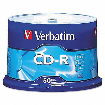 VERBATIM VER94691 CD-R Disc 700 MB 80 min 52x PK50