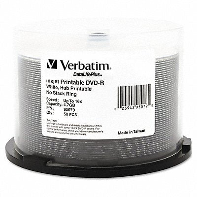 VERBATIM VER95079 DVD-R Disc 4.70 GB 120 min 16x PK50