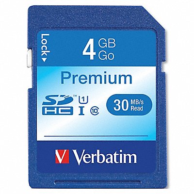 VERBATIM VER96171 Premium SDHC Memory Card 4 GB