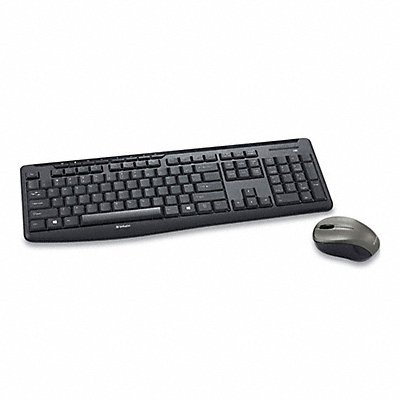 VERBATIM 99779 Keyboard/Mouse Set Wireless 17 1/2 in L