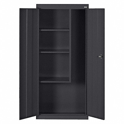 SANDUSKY VFC130186609 Janitorial Cabinet Black Cap. 150 lb