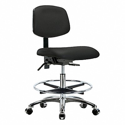GRAINGER BRVMBCHCRT1A0CFCC8540 Vin Chair Chrome Med T FR Cast Blk