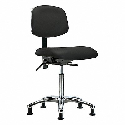 GRAINGER BRVMBCHCRT0A0NFRG8540 Vinyl Chair Chrome Med Glides Black