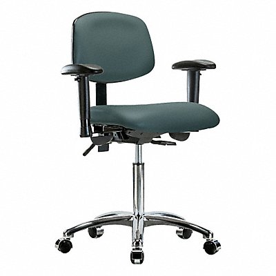 GRAINGER BRVMBCHCRT0A1NFCC8546 Vinyl Chair Chrome Med AA Cast Blue