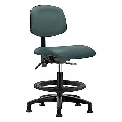 GRAINGER BRVMBCHRGT0A0BFRG8546 Vinyl Chair Med FR Glides Blue