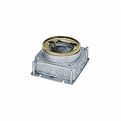 HUBBELL WIRING DEVICE-KELLEMS FB2529 Floor Box Brass/Steel Round