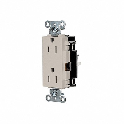 HUBBELL HBL2152STLA Receptacle 1/2 hp 125V AC NEMA 5-15R