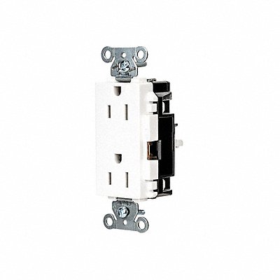 HUBBELL HBL2152STW Receptacle 1/2 hp 125V AC NEMA 5-15R