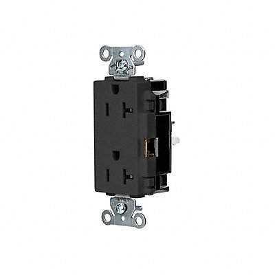 HUBBELL HBL2162STBK Receptacle 1 hp 125V AC NEMA 5-20R