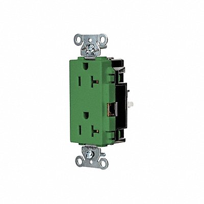 HUBBELL HBL2162STGN Receptacle 1 hp 125V AC NEMA 5-20R