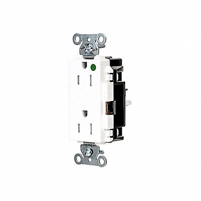 HUBBELL HBL2172STWTR Receptacle 1/2 hp 125V AC NEMA 5-15R