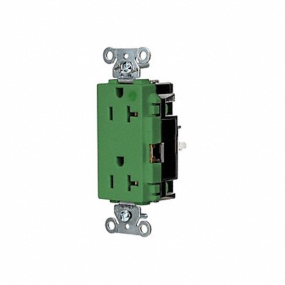 HUBBELL HBL2182STGN Receptacle 1 hp 125V AC NEMA 5-20R