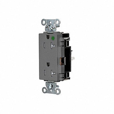 HUBBELL HBL2182STGYTR Receptacle 1 hp 125V AC NEMA 5-20R