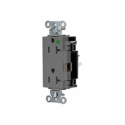 HUBBELL HBL2182STGY Receptacle 1 hp 125V AC NEMA 5-20R
