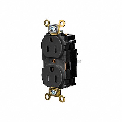 HUBBELL HBL5262STBKTR Receptacle 1/2 hp 125V AC NEMA 5-15R