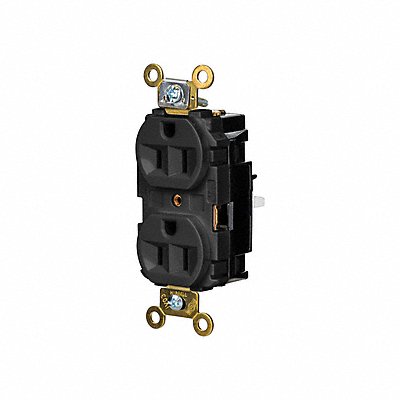 HUBBELL HBL5262STBK Receptacle 1/2 hp 125V AC NEMA 5-15R