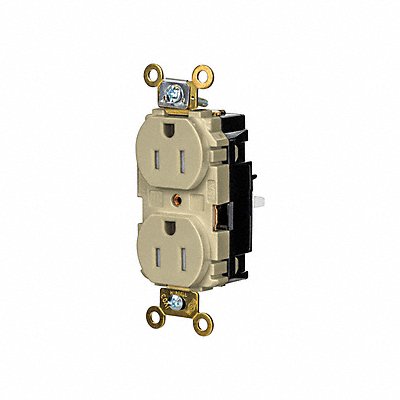 HUBBELL HBL5262STITR Receptacle 1/2 hp 125V AC NEMA 5-15R