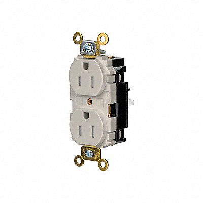 HUBBELL HBL5262STLATR Receptacle 1/2 hp 125V AC NEMA 5-15R
