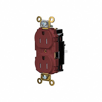 HUBBELL HBL5262STRTR Receptacle 1/2 hp 125V AC NEMA 5-15R