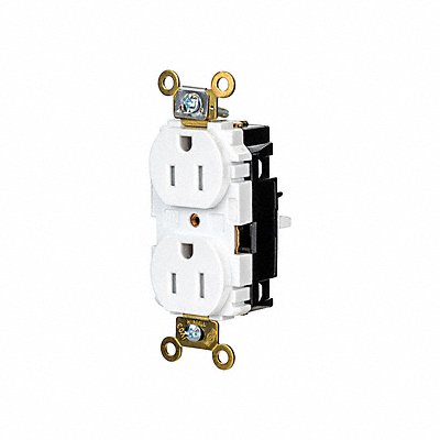 HUBBELL HBL5262STWTR Receptacle 1/2 hp 125V AC NEMA 5-15R
