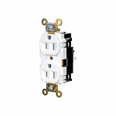 HUBBELL HBL5262STW Receptacle 1/2 hp 125V AC NEMA 5-15R