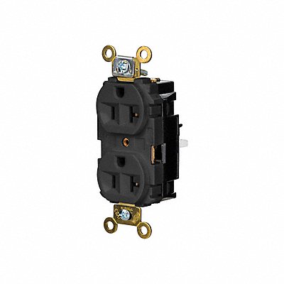 HUBBELL HBL5362STBK Receptacle 1 hp 125V AC NEMA 5-20R