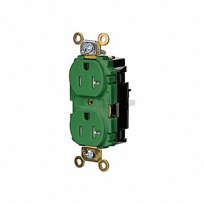 HUBBELL HBL5362STGNTR Receptacle 1 hp 125V AC NEMA 5-20R