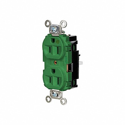 HUBBELL HBL8200STGN Receptacle 1/2 hp 125V AC NEMA 5-15R