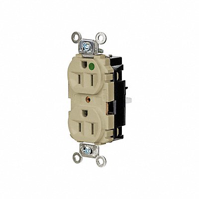 HUBBELL HBL8200STI Receptacle 1/2 hp 125V AC NEMA 5-15R