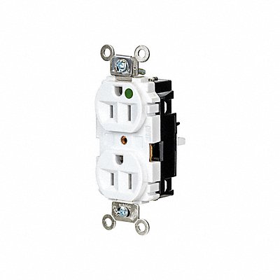 HUBBELL HBL8200STW Receptacle 1/2 hp 125V AC NEMA 5-15R