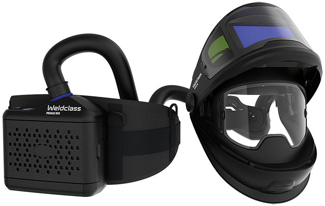 Weldclass WC-06702 Welding Helmet PROMAX 850R PAPR Flip-Up with R50 Respirator with Bonus 2nd Battery