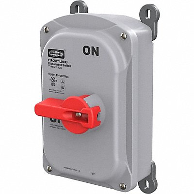 HUBBELL WIRING DEVICE-KELLEMS HBLDS30ACNK Disconnect Switch 30 A 600V AC