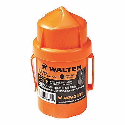 WALTER SURFACE TECHNOLOGIES 01V646 Carb Bur Tapered Sg 6 Shk 1/4x3/8 x3/4