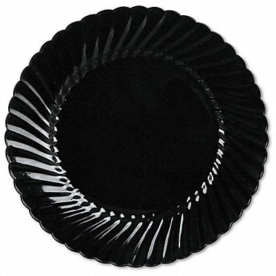 GRAINGER WNACW10144BK Disposable Plastic Plate 10 1/4 in Black PK144