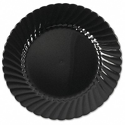 GRAINGER WNACW6180BK Disposable Plastic Plate 6 in Black PK180