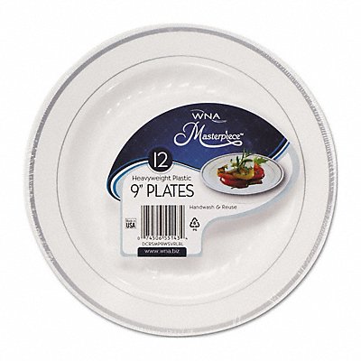 WNA RSMP91210WS Disposable Plastic Plate Plastic PK120