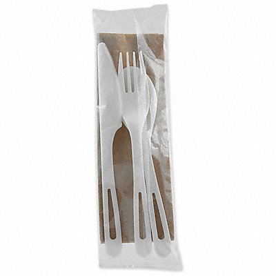 GRAINGER ASPSTN Disp Cutlery Set White Med Weight PK 250