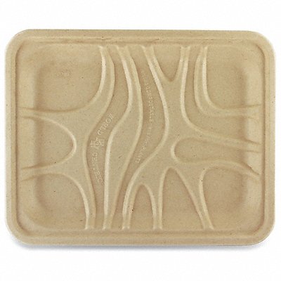 GRAINGER TRSC4SLLF Disposable Food Tray Brown 9 1/8 in W PK500