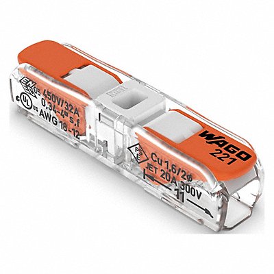 WAGO 2212401 Connector Splicing 2-cond 12AWG PK60