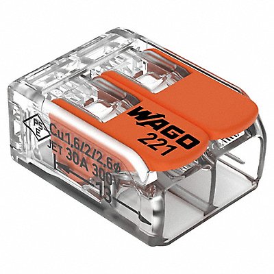 WAGO 221612 Connector Splicing 2-cond 10AWG PK50