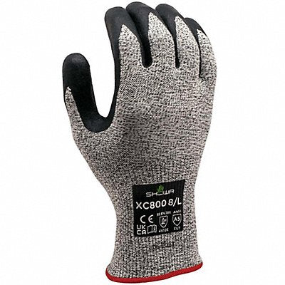 SHOWA XC800S06 Knit Gloves Grey 6.3 in S PR