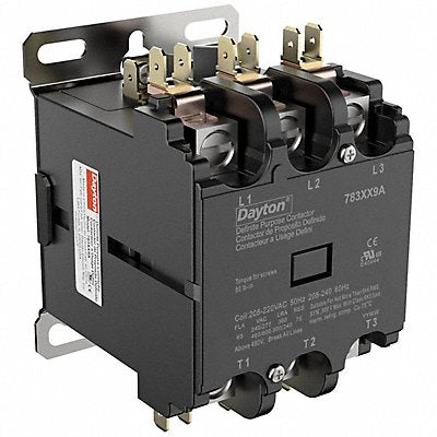 DAYTON 783XX9 Definite Purpose Magnetic Contactor 208/240VAC 3P 63A