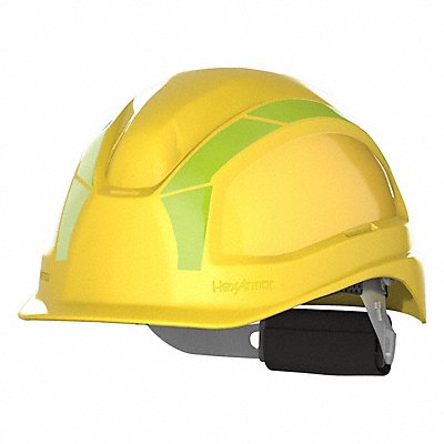HEXARMOR 1613003Y Safety Helmet HDPE Yellow 6-3/8 to 8Size