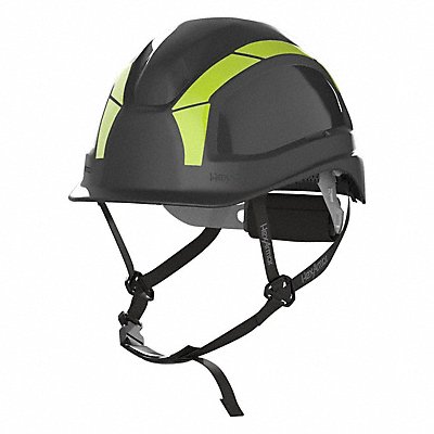 HEXARMOR 1615007Y Safety Helmet HDPE Black 6-3/8 to 8 Size