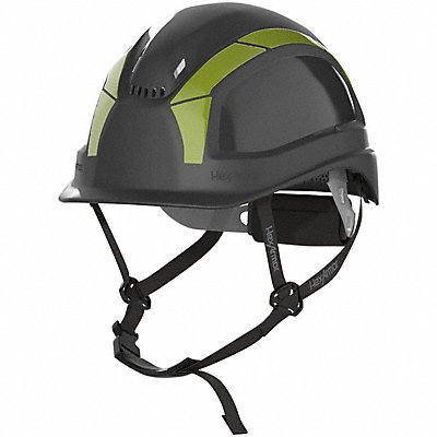 HEXARMOR 1614007Y Safety Helmet HDPE Black 6-3/8 to 8 Size